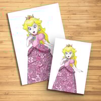 Steampunk Princess Peach signed print