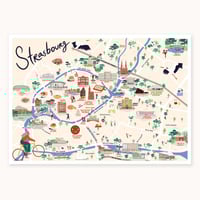 Print - Carte de Strasbourg - A3