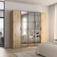 Acero 5 Door Hinged Wardrobe - oak 