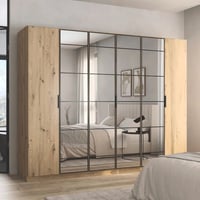 Acero 6 Door Hinged Wardrobe - oak