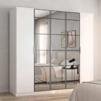 Acero 5 Door Hinged Wardrobe - white