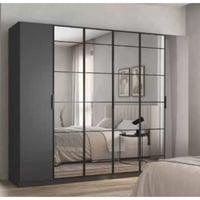 Acero 6 Door Hinged Wardrobe - dark grey