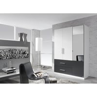 Alvor 3 Door Wardrobe - White / Dark Grey