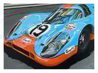 30x40 cm. Print Porsche 917 Gulf