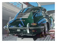 30x40 cm. Print Porsche 356 Carrera 2