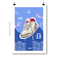 Image 1 of Sneaker Poster Air Jordan 3 “Seoul” 2.0 (2025)