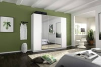 Alabama 5 Door Hinged Wardrobe - white