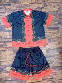 Image 1 of Loyalty Over Love Red and Black button down sets