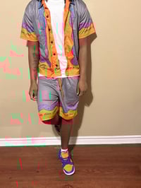Image 3 of Loyalty Over Love Orange and Blue Button down sets