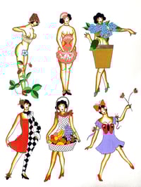 Garden Girls Pinup Print