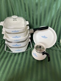 Image 2 of 43- Cornflower Blue Corningware