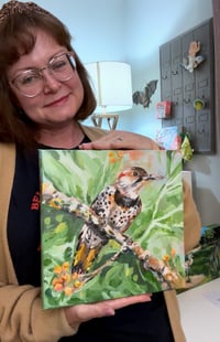 Image 2 of Spotted & Dotted – Northern Flicker painting