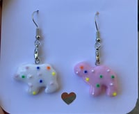 Image 4 of Animal cookie dangly earrings, Polymer clay earrings