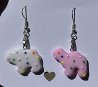Image 2 of Animal cookie dangly earrings, Polymer clay earrings