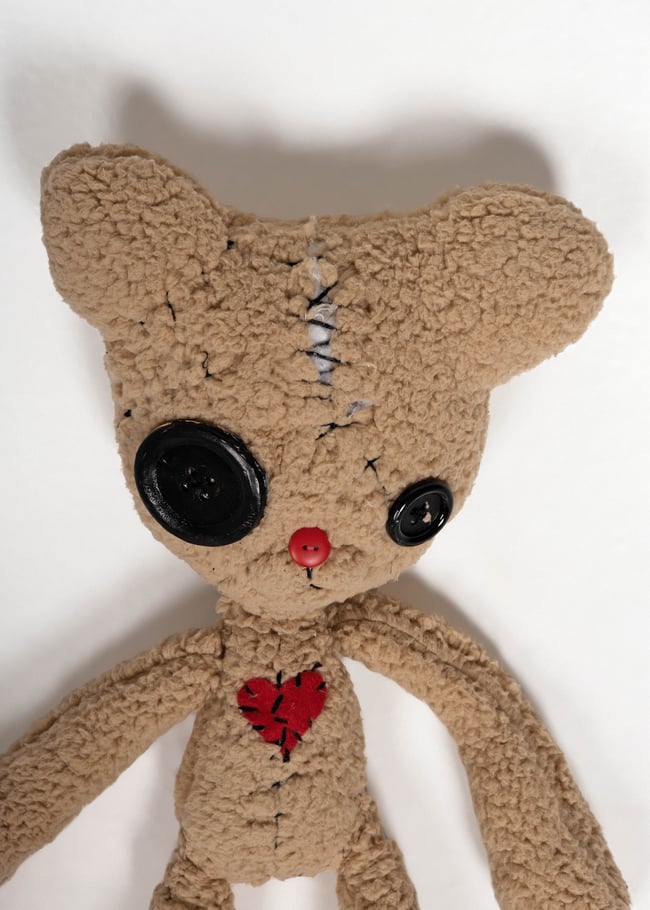 Broken heart teddy bear
