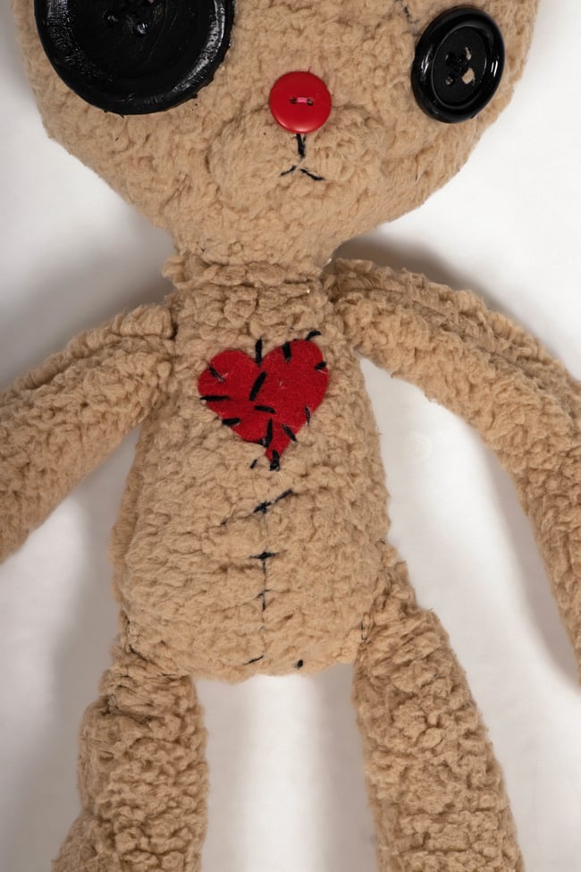 Broken heart teddy bear
