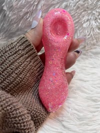Image 23 of Pink Glitter Glass Freezable Pipe