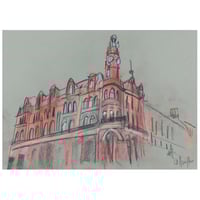 Image 2 of Coopers Corner - Great Western Road - Soft Pastels, Charcoal and Pencil on Paper 