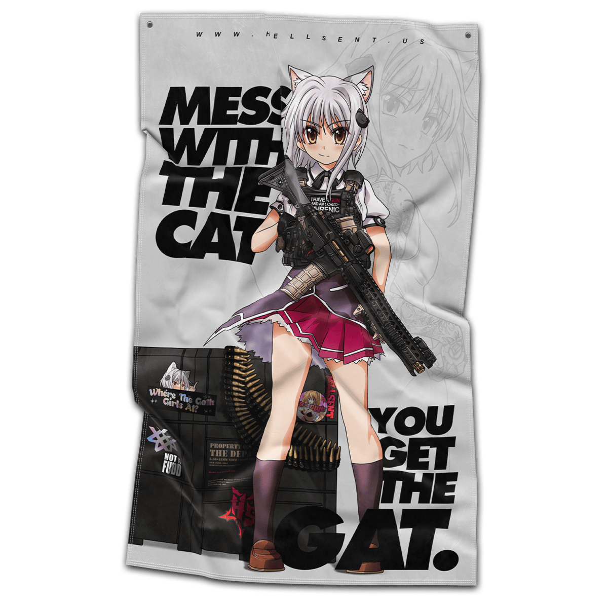 Image of Mess With The Cat Flag