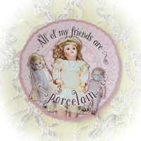 Image 1 of My Friends are Porcelain | Vinyl Sticker
