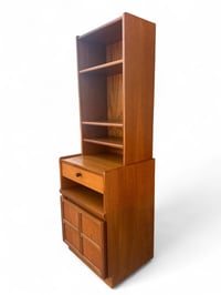 Image 1 of Mid Century Modern Nathan Squares  Cabinet With Detachable Bookcase Cabinet