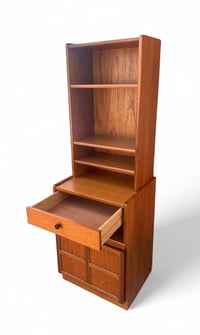 Image 2 of Mid Century Modern Nathan Squares  Cabinet With Detachable Bookcase Cabinet