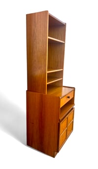 Image 3 of Mid Century Modern Nathan Squares  Cabinet With Detachable Bookcase Cabinet