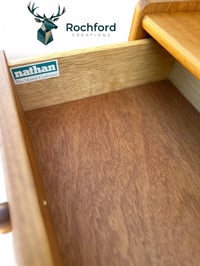 Image 5 of Nathan Squares Telephone Table Hallway Seat Vintage Retro Mid Century Teak
