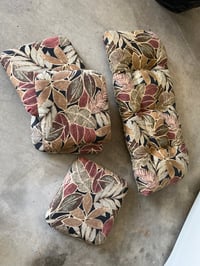 Image 2 of 43- Leaves Bench Pad and Cushions