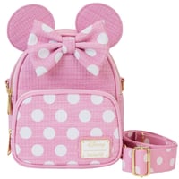 Image 1 of Loungefly Disney Minnie Mouse Straw Cosplay Mini Convertible Bag