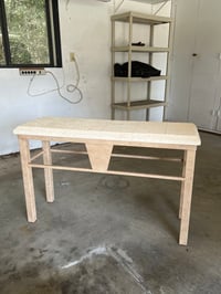 Image 1 of 43- MCM Palm Beach Regency Coral Top Console Table by Koralith