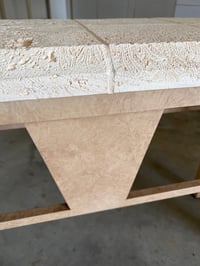 Image 3 of 43- MCM Palm Beach Regency Coral Top Console Table by Koralith
