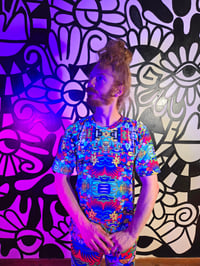 Image 3 of Guice Geometric Rainbow Vibrations Shirt