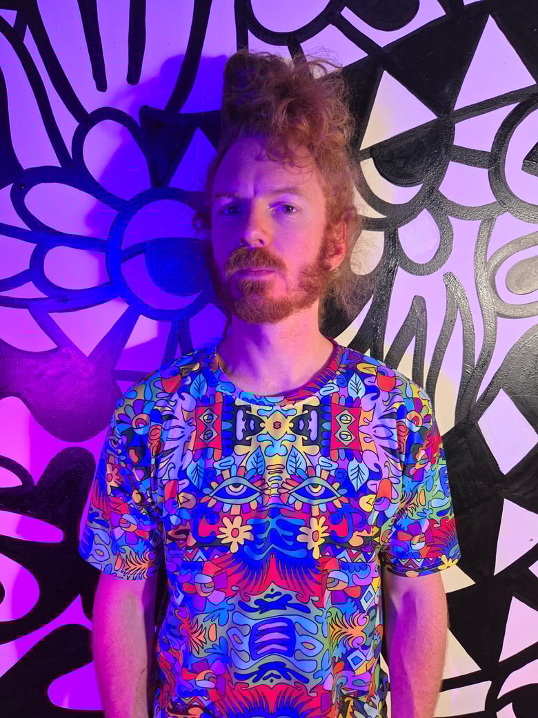 Image of Guice Geometric Rainbow Vibrations Shirt