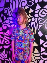 Image 5 of Guice Geometric Rainbow Vibrations Shirt