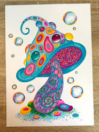 Image 1 of 'Happiness Mushroom' Original Drawing