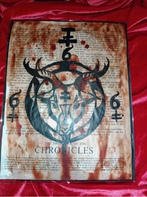 Image of Baphomet GOAT HEAD Real Animal Blood Painting 