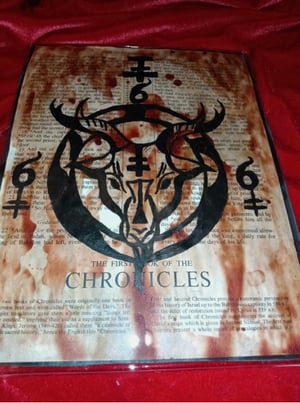 Image of Baphomet GOAT HEAD Real Animal Blood Painting 