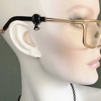 Image 3 of 22" Matte Black & Orange Convertible Necklace/Eyeglass Chain with Matte Black Ball Magnet Clasp