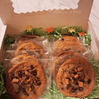 Image 2 of Turtle Cookies 6 Jumbo Homemade Chewy Turtle Cookies with Chocolate Chips, Pecans, and Caramel