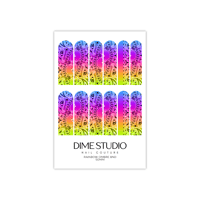 Image 4 of RAINBOW OMBRE BANDANA NAIL DECALS 
