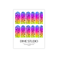 Image 3 of RAINBOW OMBRE BANDANA NAIL DECALS 