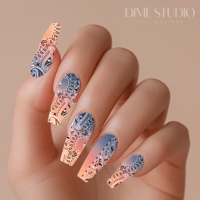 Image 1 of PEACHY KEEN OMBRE BANDANA NAIL DECALS