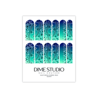 Image 3 of SANTORINI BLUE OMBRE BANDANA NAIL DECALS 