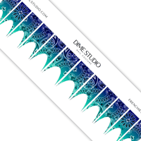Image 6 of SANTORINI BLUE OMBRE BANDANA NAIL DECALS 
