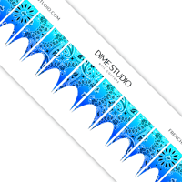 Image 6 of OCEAN BLUES OMBRE BANDANA NAIL DECALS
