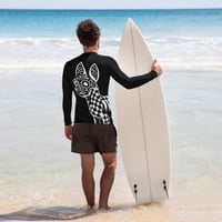 Image 1 of El Xolo Negro Back Print Men's Rash Guard
