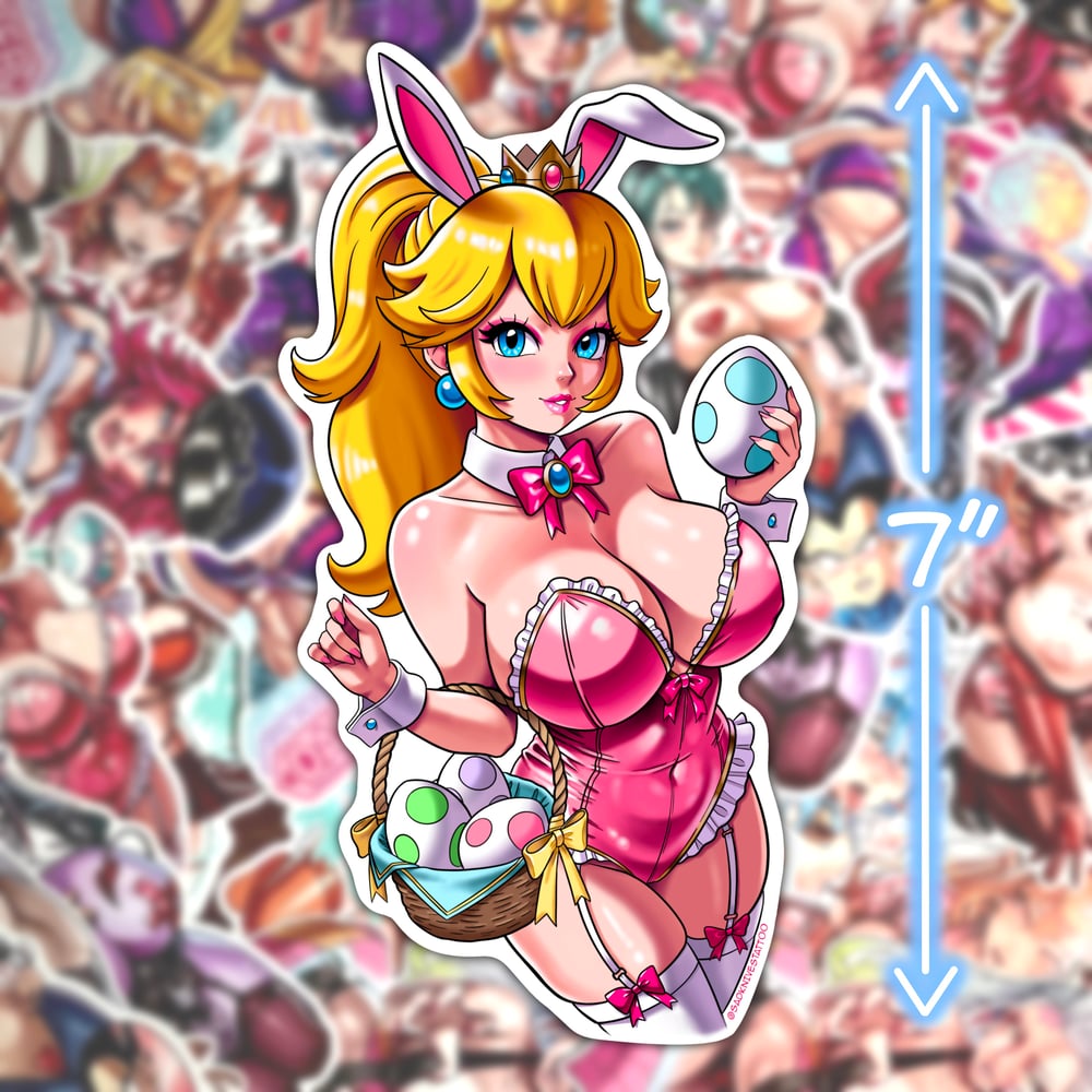 Easter Bunny Peach (Mario) Sticker