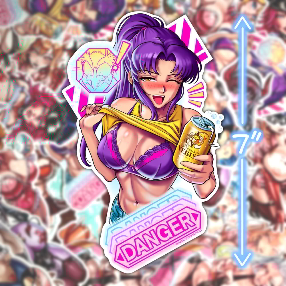 Drunk Misato (Evangelion) Sticker