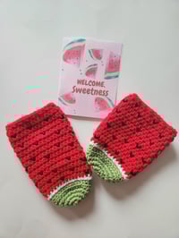 Image 2 of Baby Bottle Covers Watermelon-Theme Gift Set